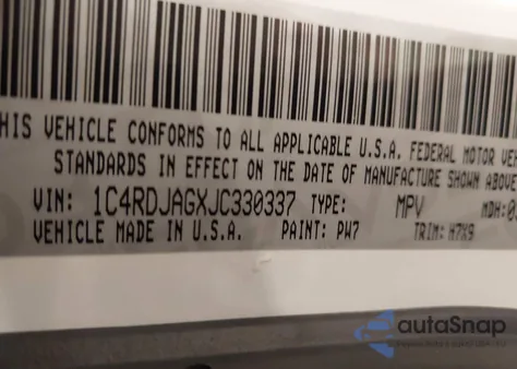 2018 Dodge Durango Sxt Awd from USA, damaged, VIN 1C4RDJAGXJC330337
